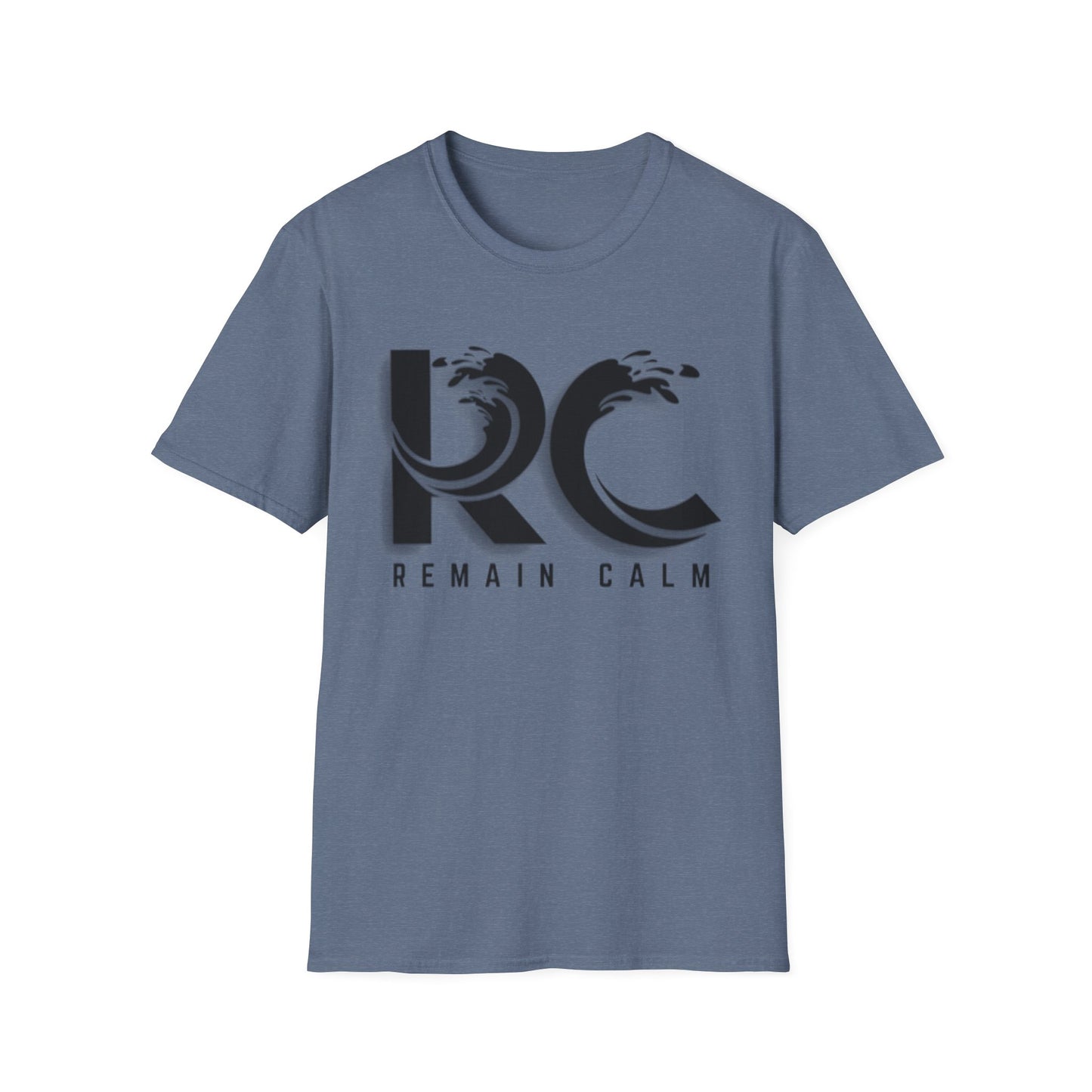 Remain Calm RC Graphic T-Shirt – Minimalist Wave Logo Tee