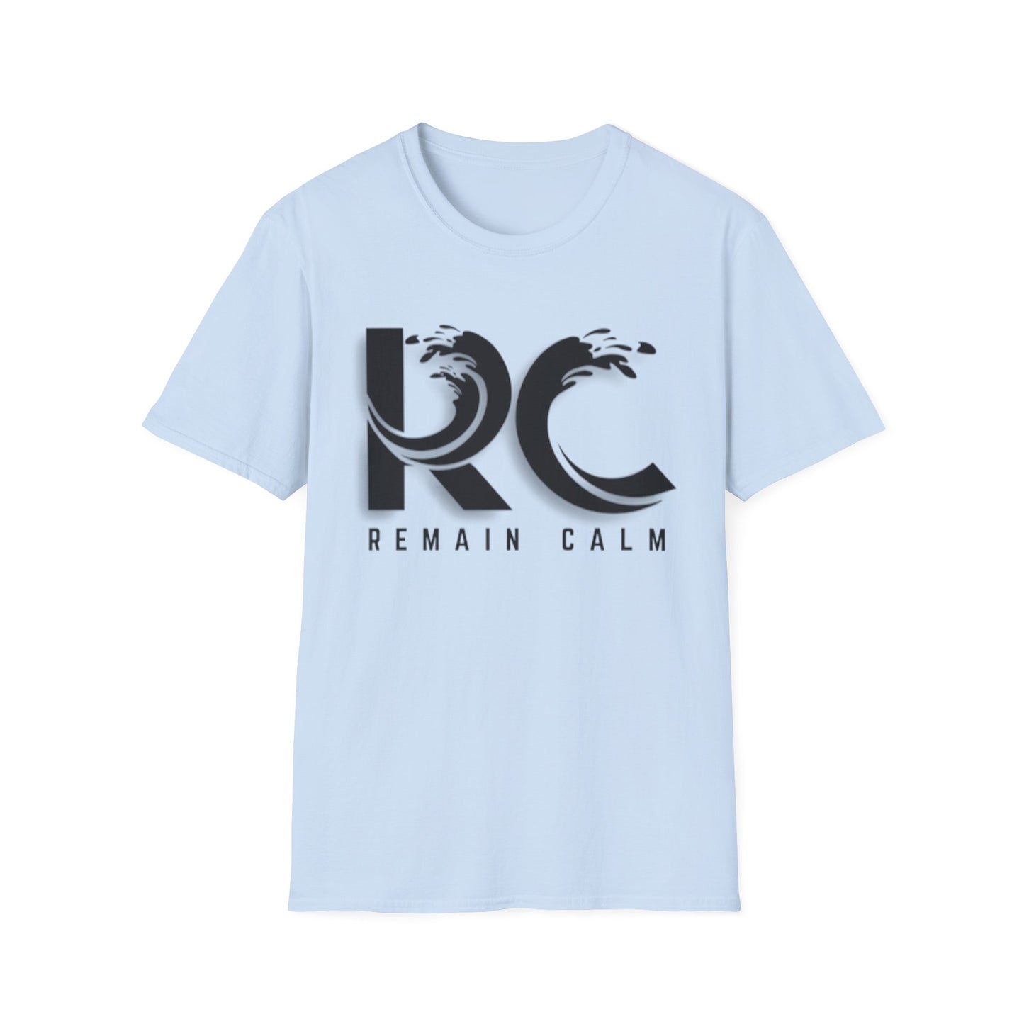 Remain Calm RC Graphic T-Shirt – Minimalist Wave Logo Tee