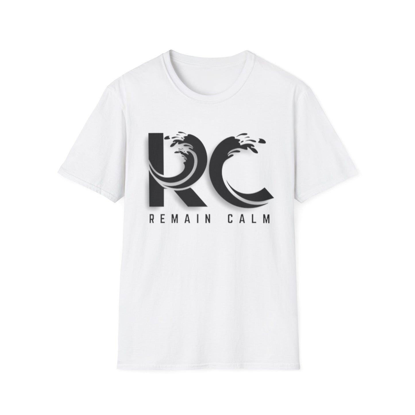 Remain Calm RC Graphic T-Shirt – Minimalist Wave Logo Tee