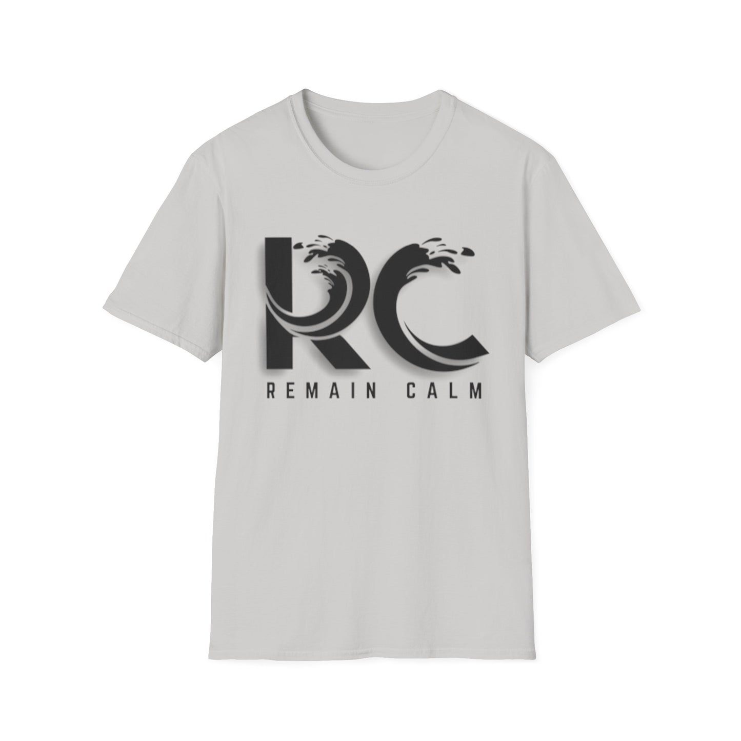 Remain Calm RC Graphic T-Shirt – Minimalist Wave Logo Tee